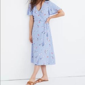 Madewell Midi Wrap Dress in Aloha Floral